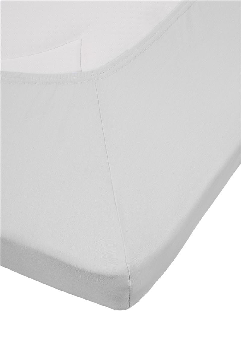 Riviera Maison Splittopper Hoeslaken - Jersey Stretch - Licht grijs