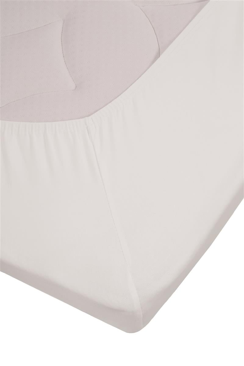 Beddinghouse Split Topper Fitted Sheet - Jersey Stretch - White