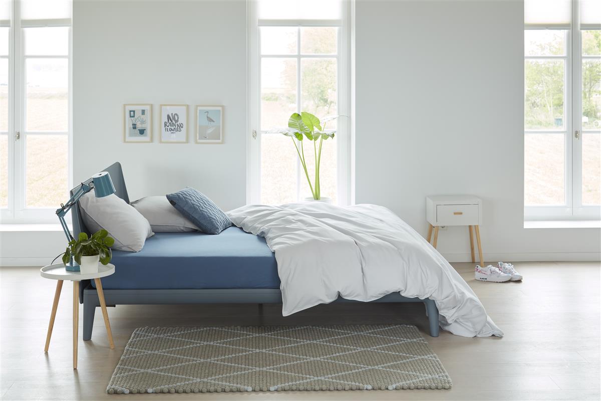 Beddinghouse Split Topper Fitted Sheet - Jersey - Blue