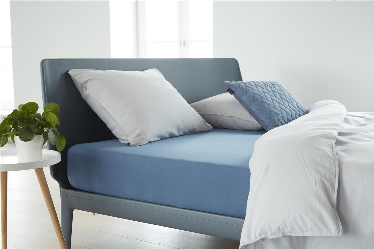 Beddinghouse Split Topper Fitted Sheet - Jersey - Blue
