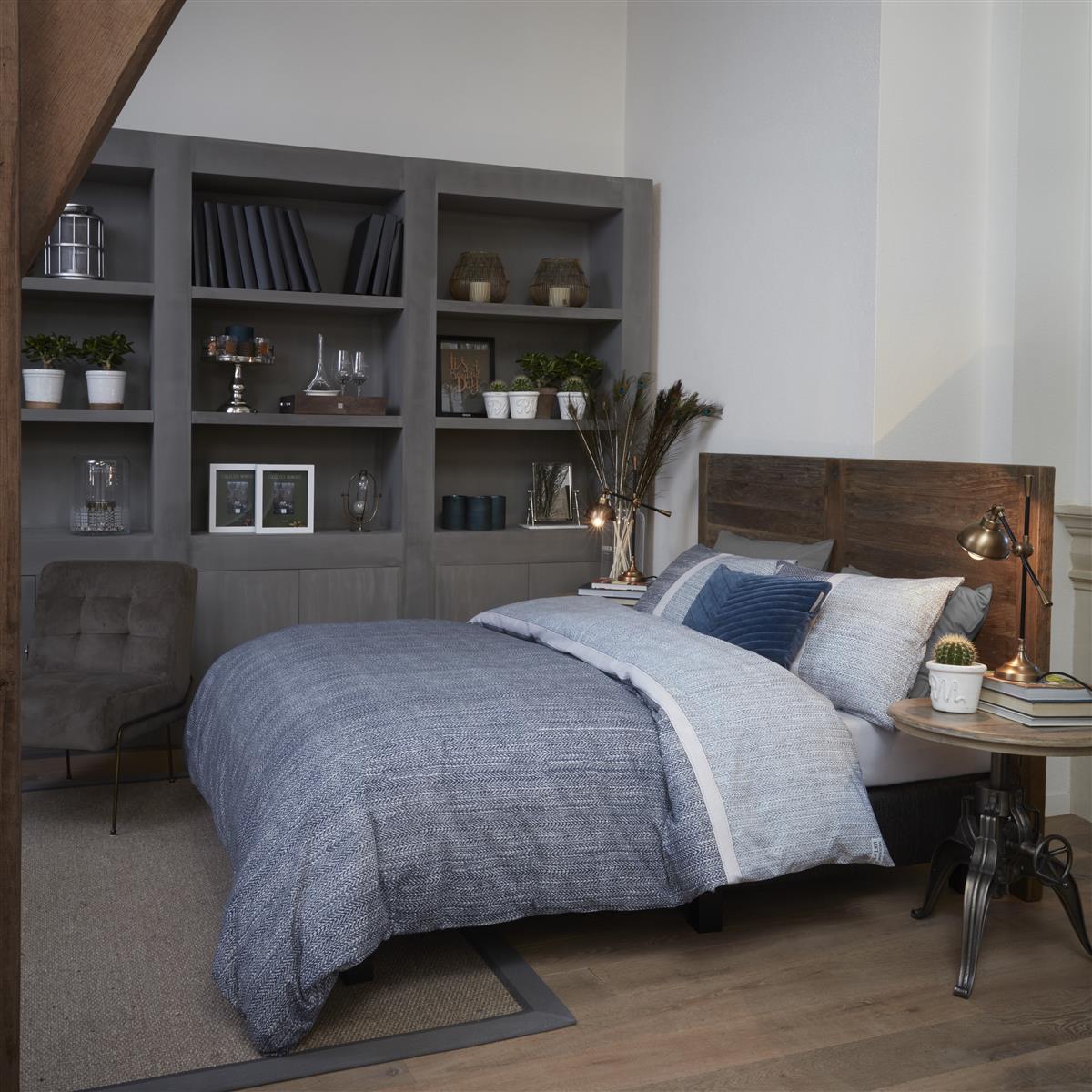 Riviera Maison Amsterdam Loft dekbedovertrek - Blauw Grijs