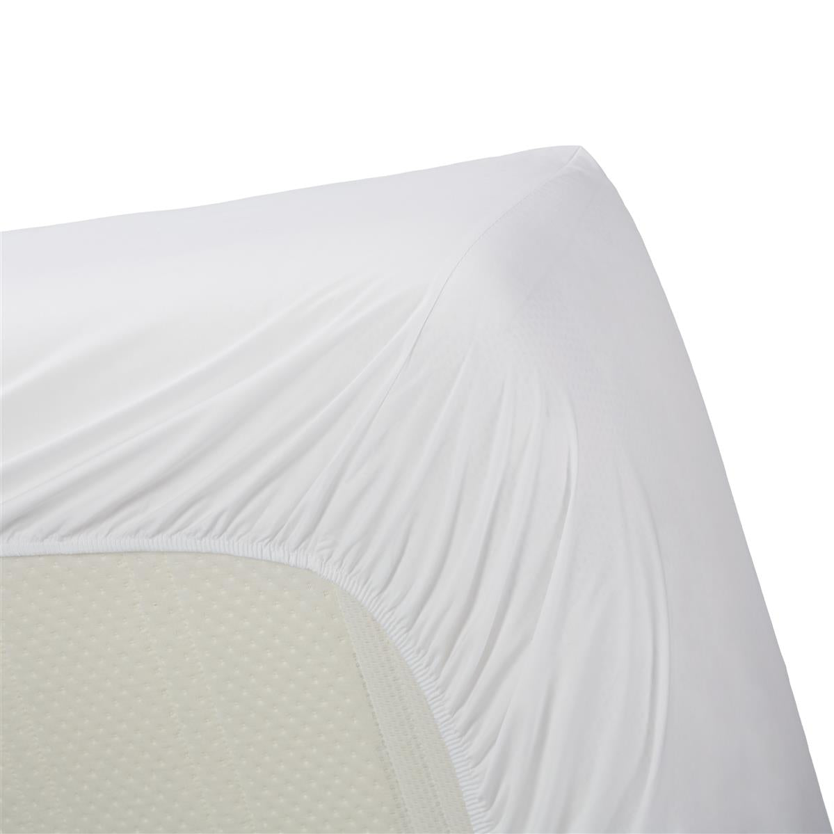 Ambiante Split Topper Fitted Sheet - Cotton - White