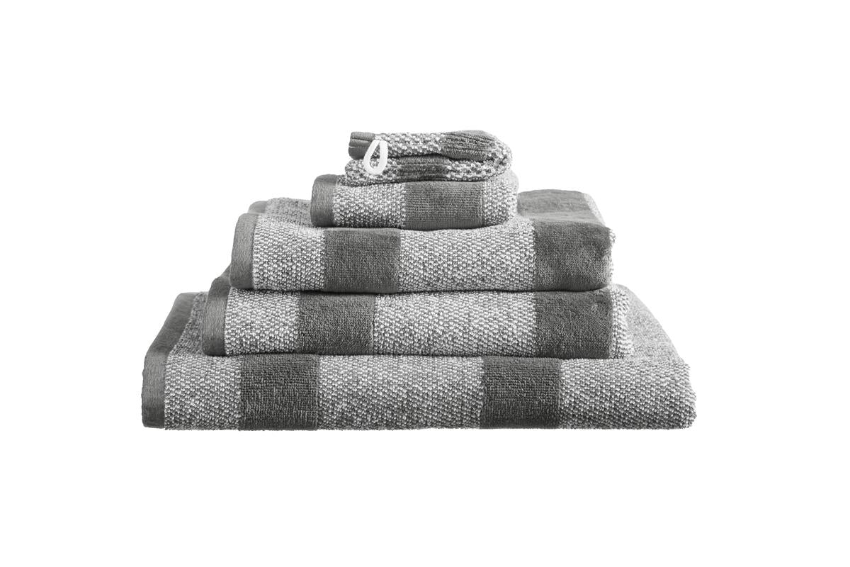 Beddinghouse Sheer Stripe Bath Textiles - Anthracite
