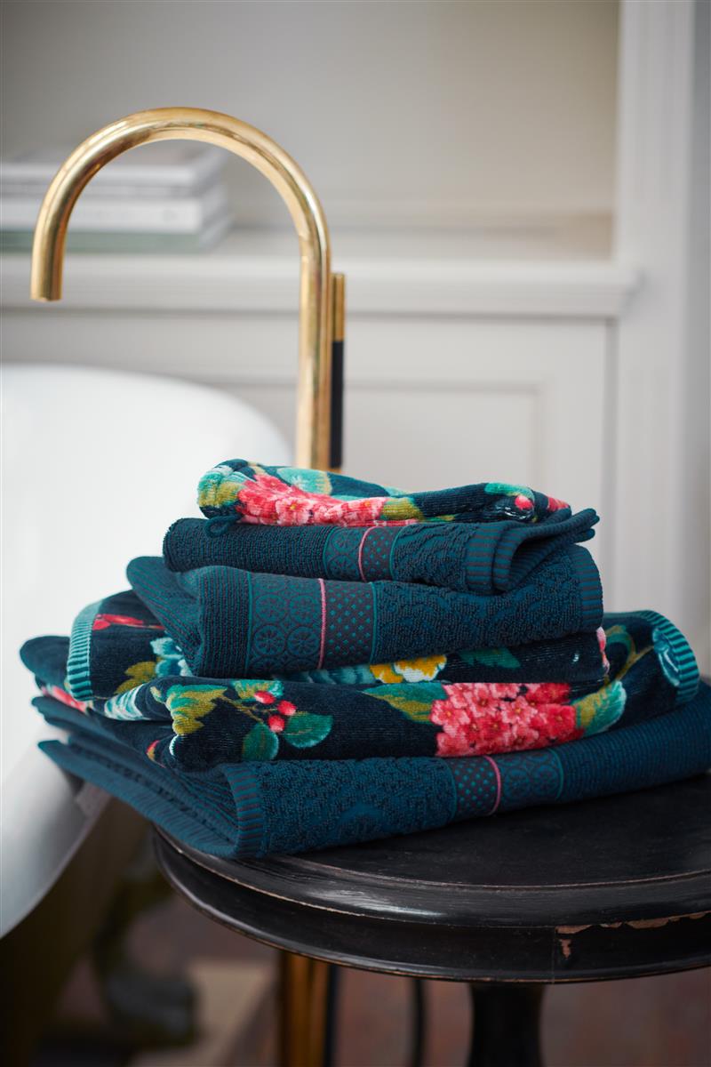 Pip Studio Soft Zellige Bath Textiles - Dark Blue
