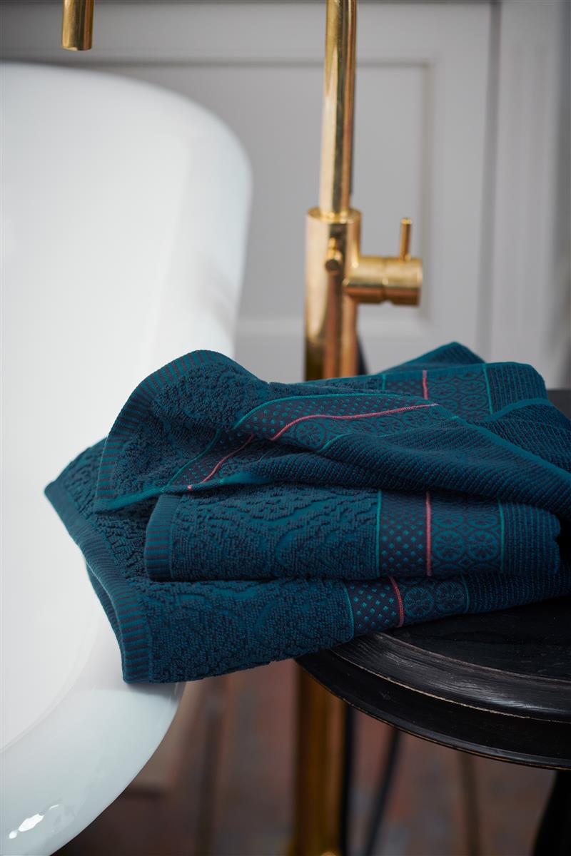 Pip Studio Soft Zellige Bath Textiles - Dark Blue