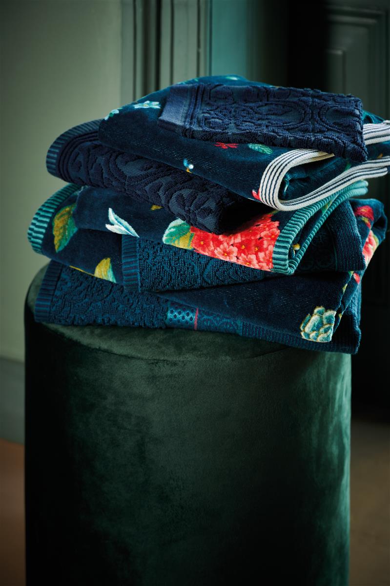 Pip Studio Les Fleurs Bath linen - Dark Blue