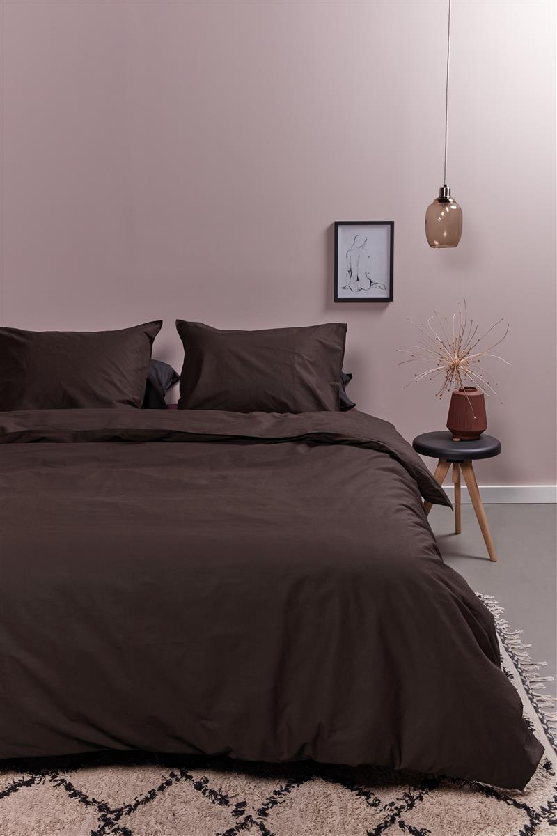 Ambiante Cotton Uni duvet cover - Brown