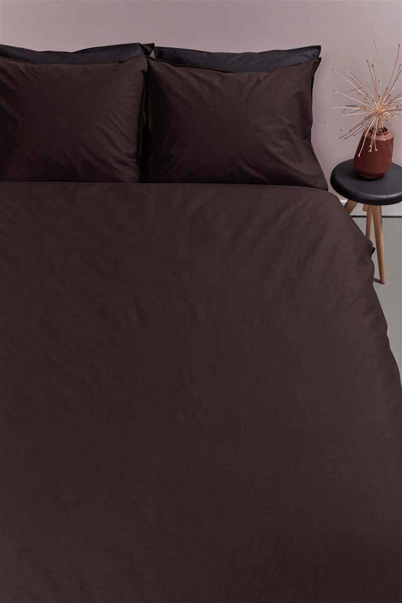 Ambiante Cotton Uni duvet cover - Brown