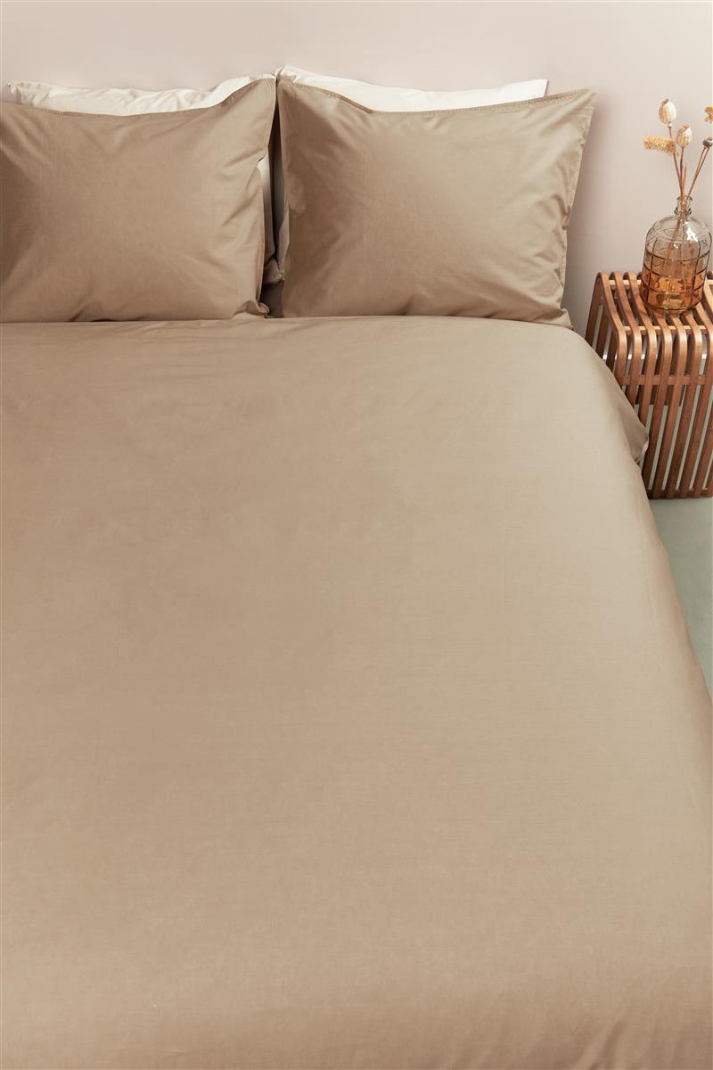 Ambiante Cotton Uni dekbedovertrek - Khaki