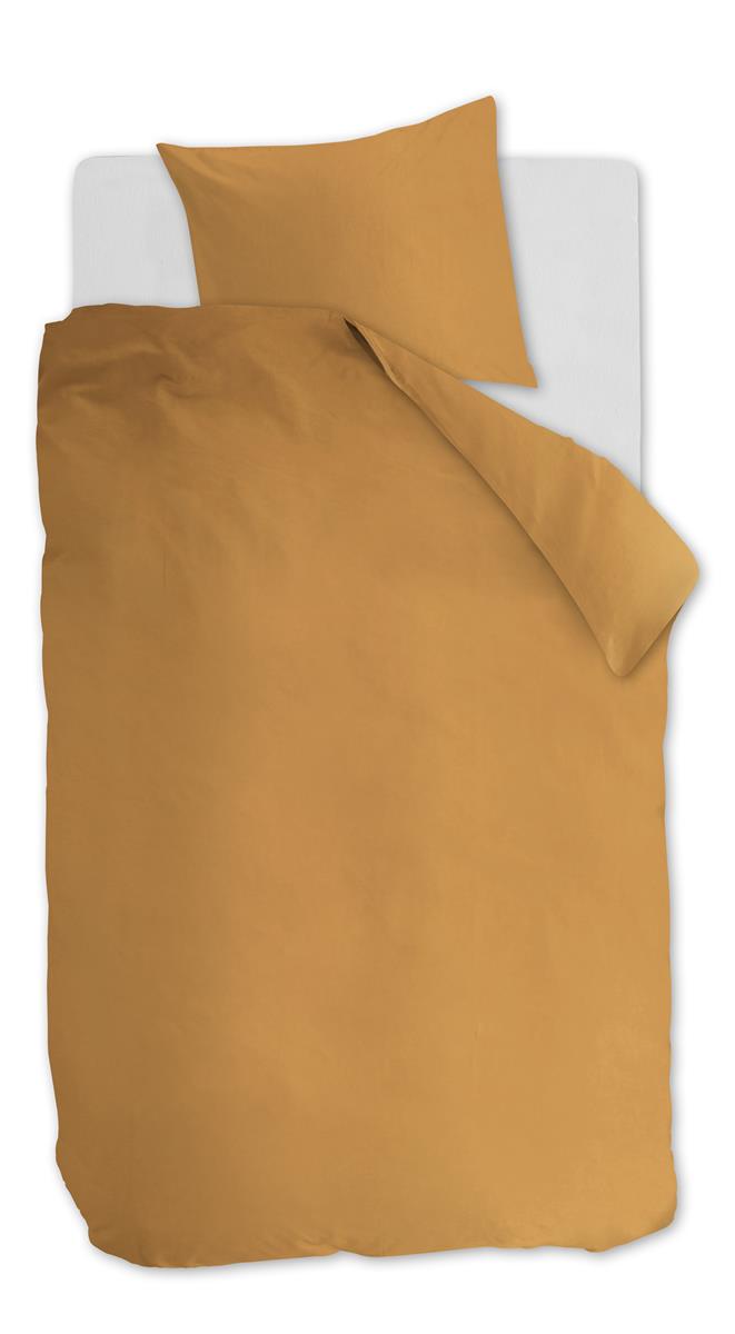 Ambiante Cotton Uni dekbedovertrek - Oker