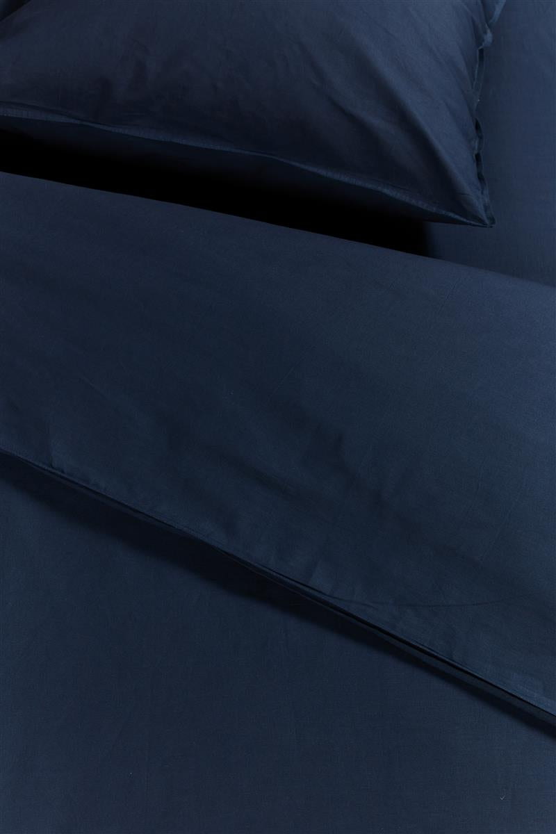 Ambiante Cotton Uni dekbedovertrek - Donker Blauw