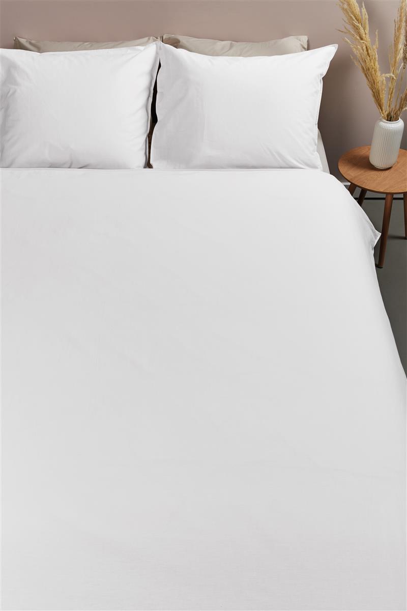 Ambiante Cotton Uni dekbedovertrek - Wit