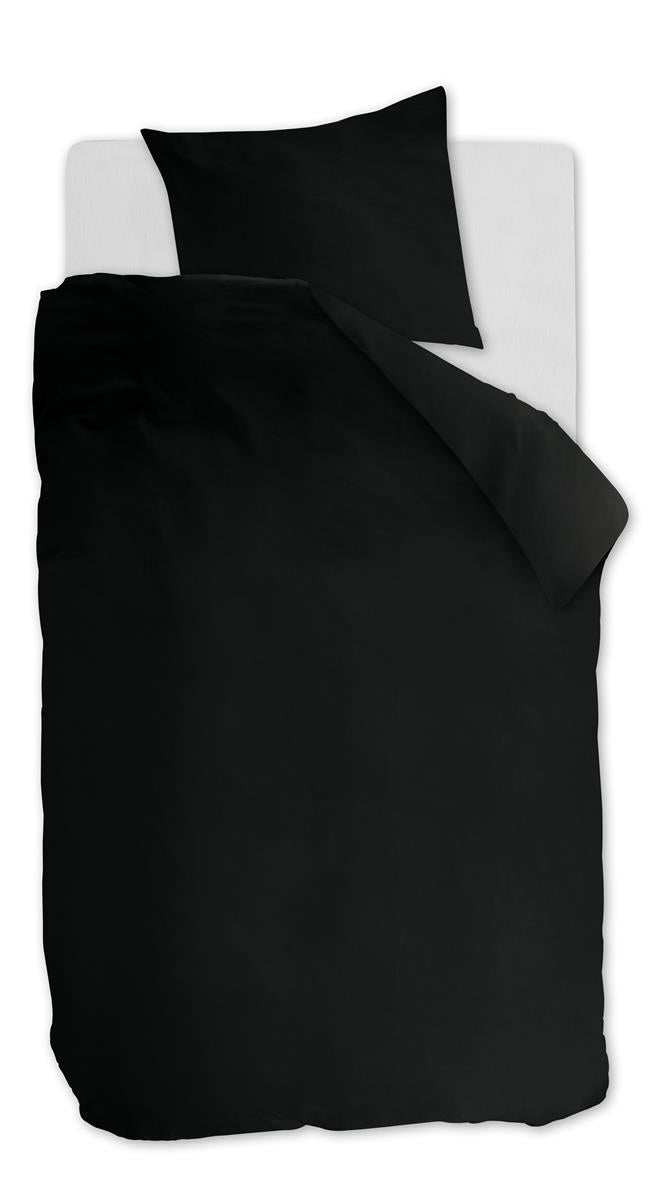 Ambiante Cotton Uni dekbedovertrek - Zwart