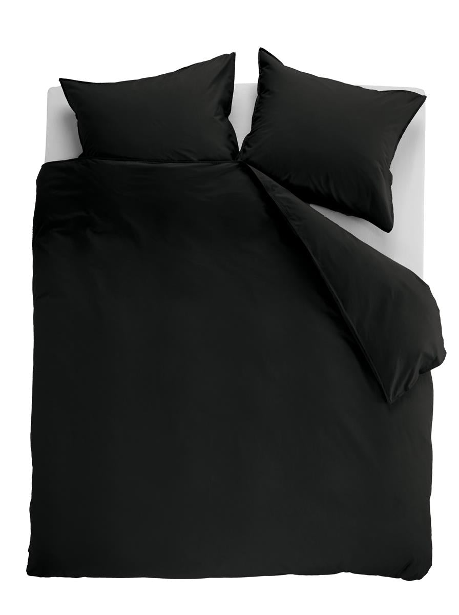 Ambiante Cotton Uni dekbedovertrek - Zwart