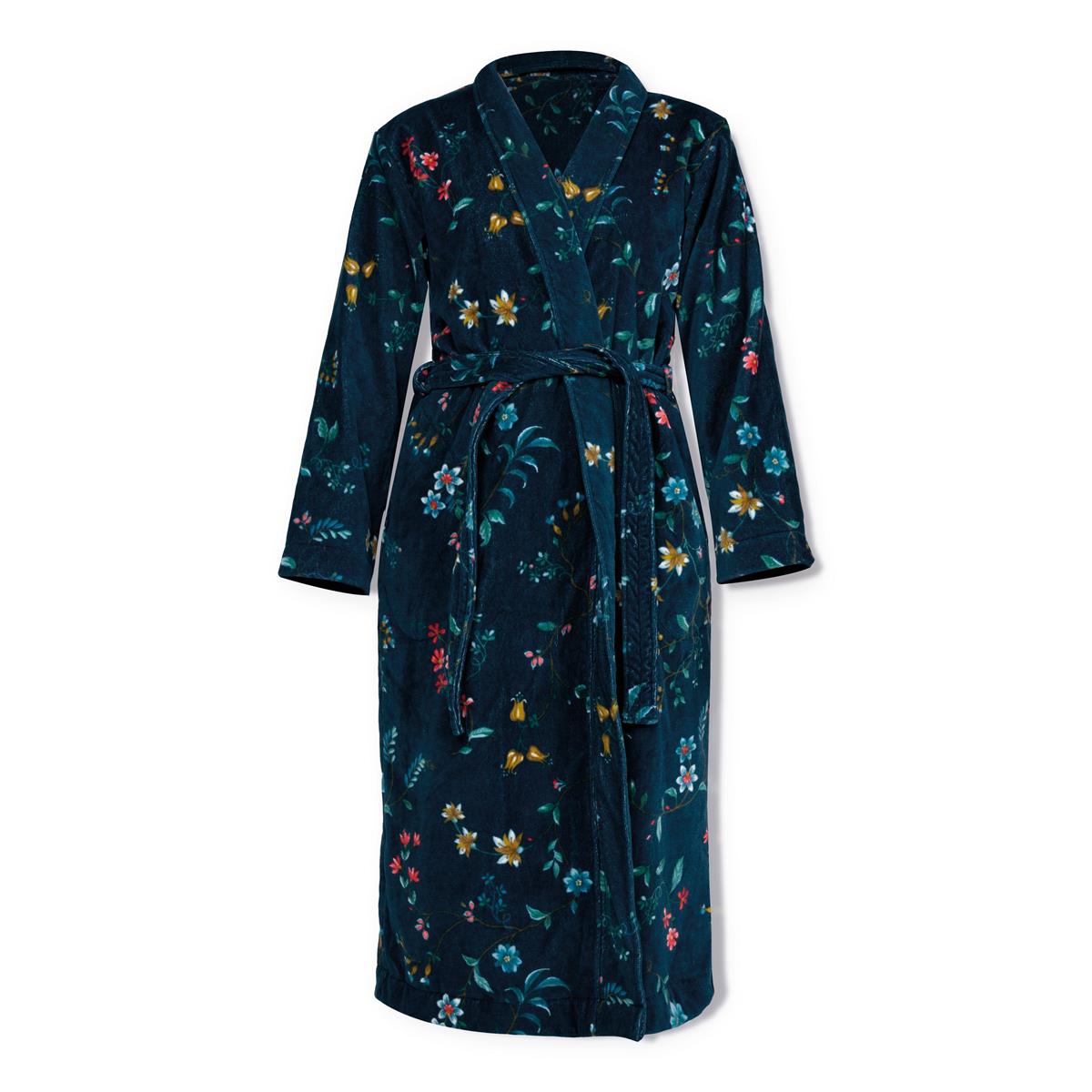 Pip Studio Les Fleurs Bathrobe - Dark Blue