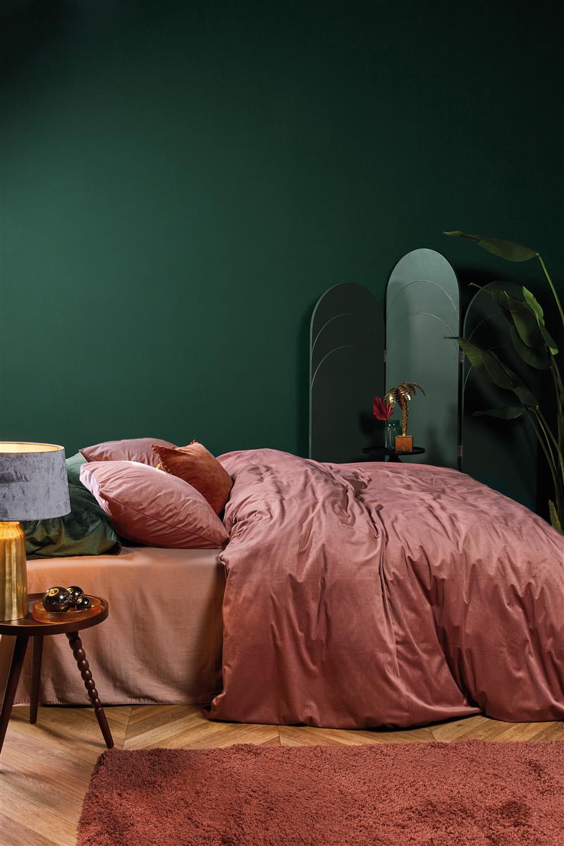 At Home by BeddingHouse Cosy Corduroy dekbedovertrek - Roze