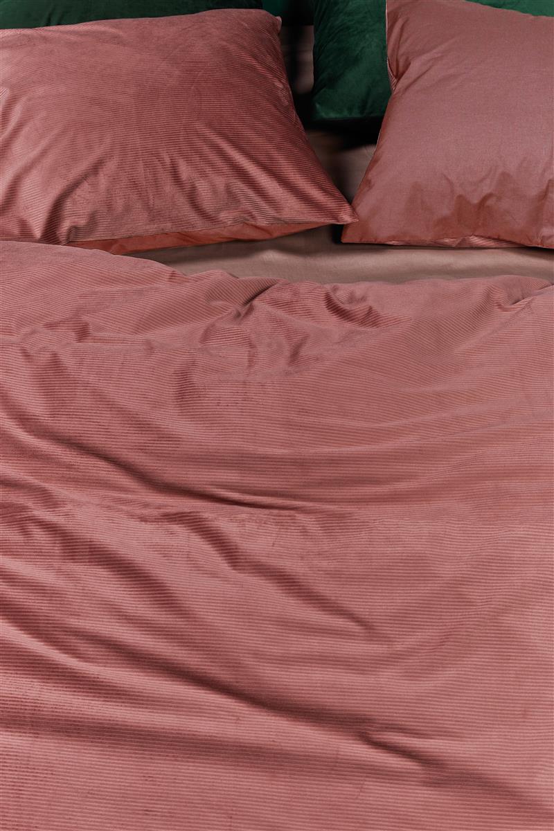 At Home by BeddingHouse Cosy Corduroy dekbedovertrek - Roze