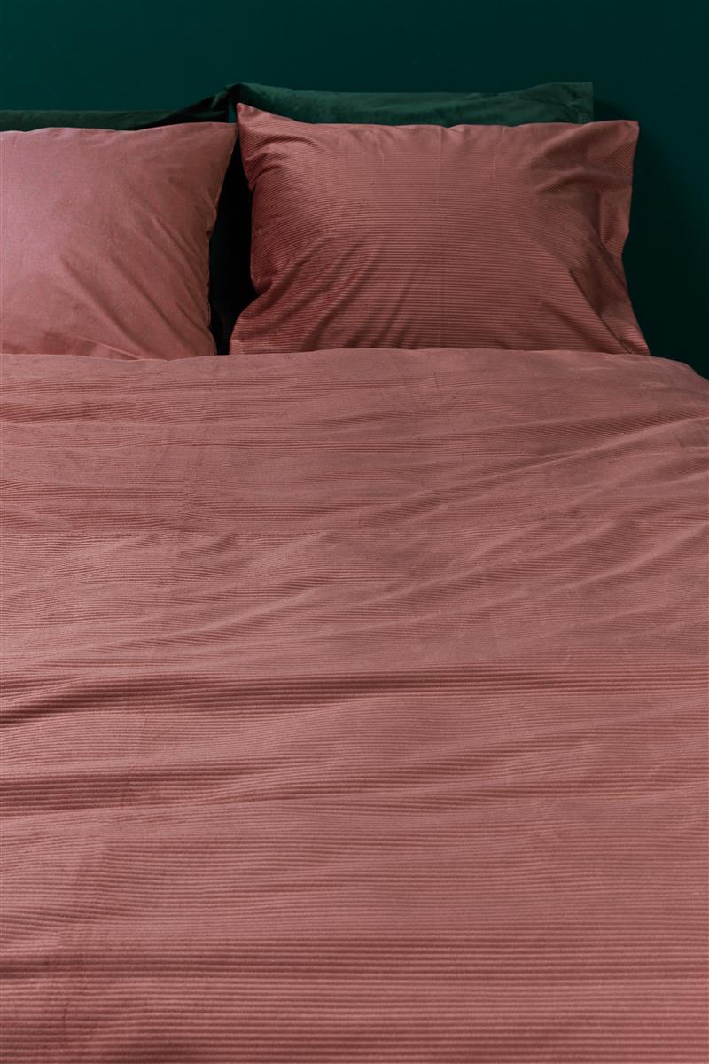 At Home by BeddingHouse Cosy Corduroy dekbedovertrek - Roze