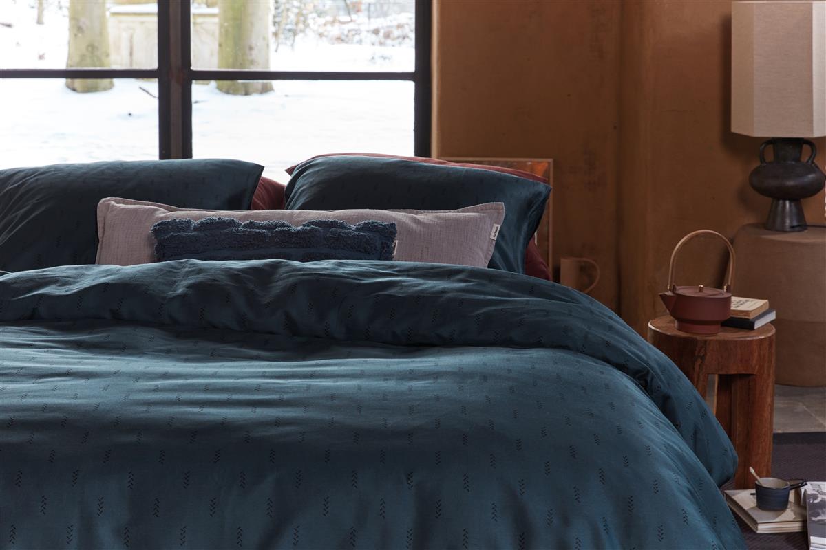 vtwonen Tufted Decoratiekussen - Donker Blauw
