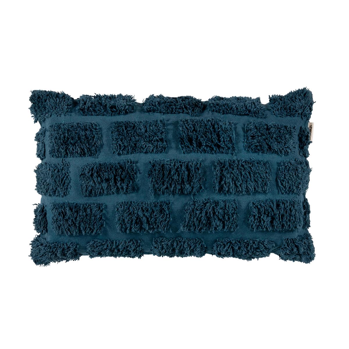 Vtwonen Tufted Sierkussen - 30x50 cm - Donker Blauw