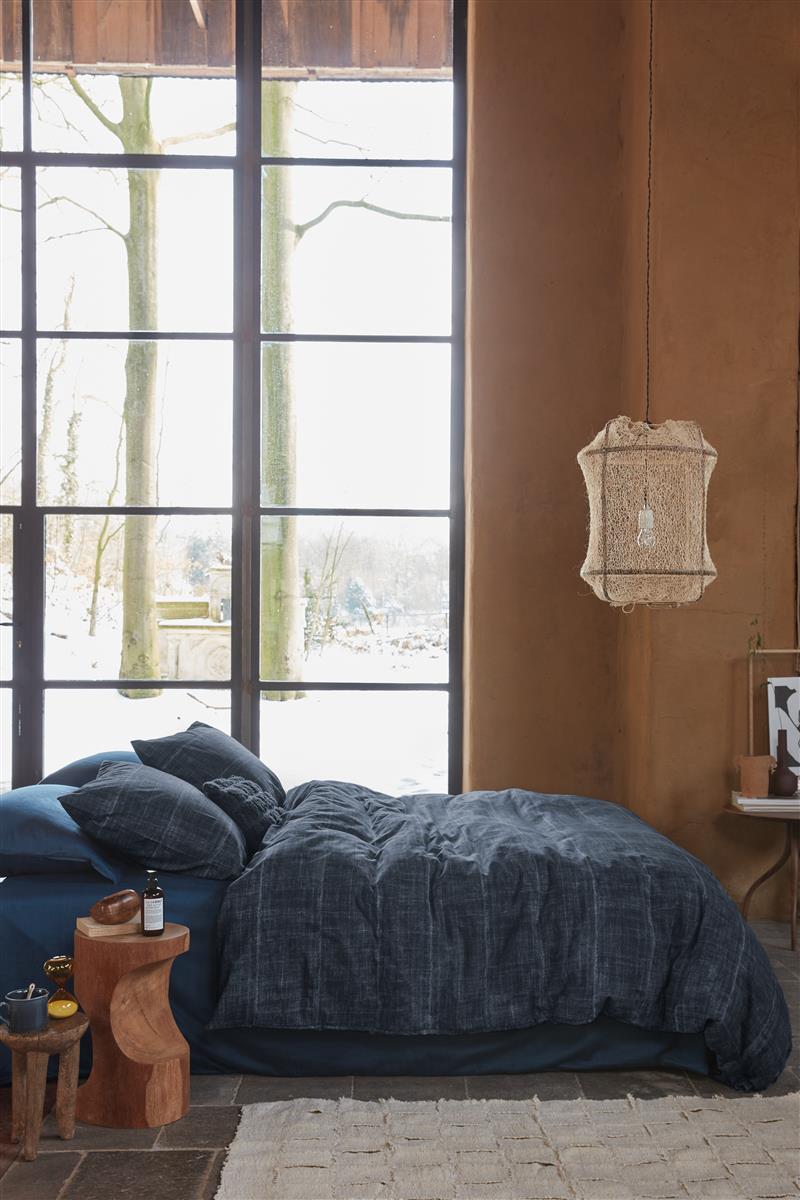 vtwonen Tufted Decoratiekussen - Donker Blauw