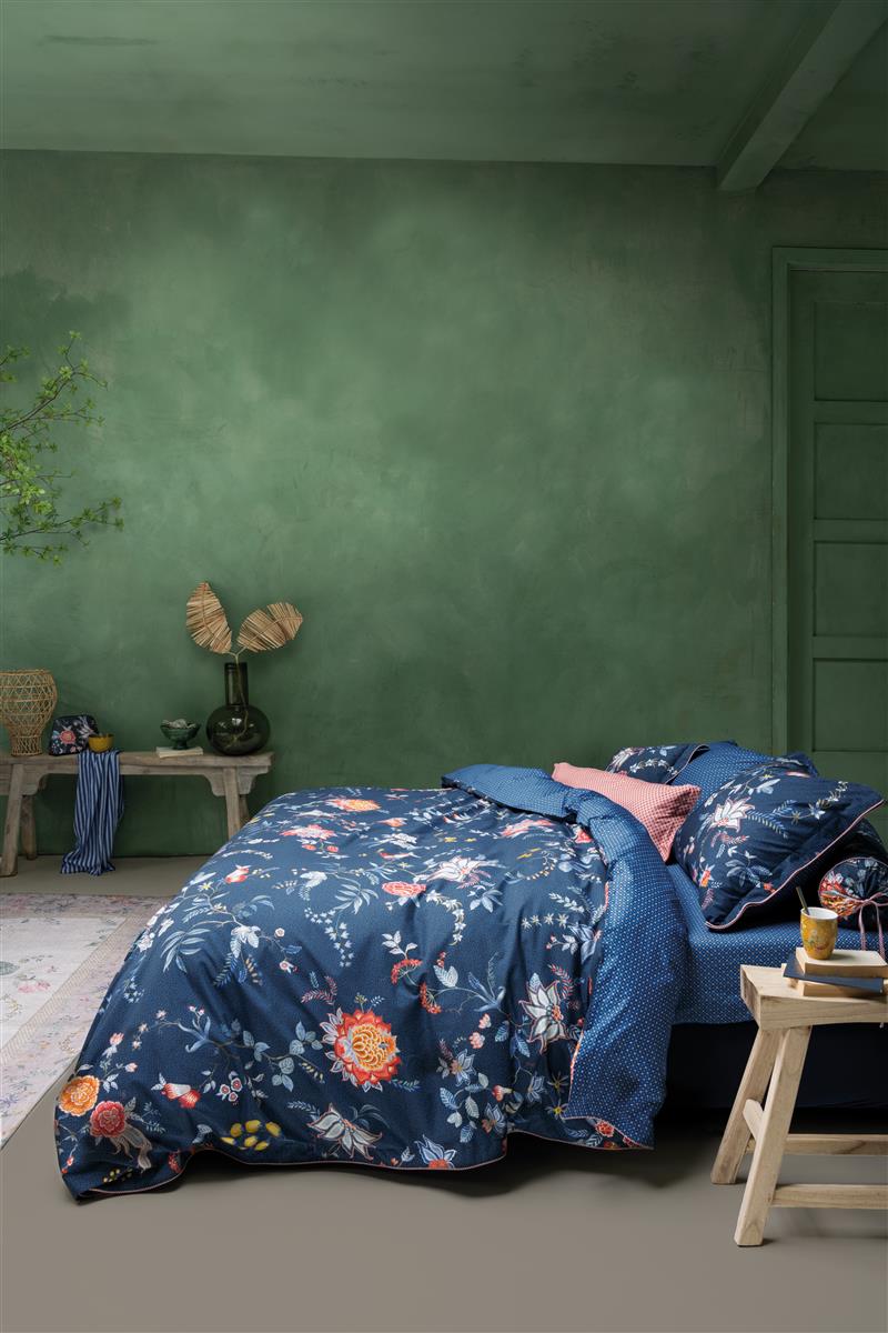 Pip Studio Flower Festival dekbedovertrek - Donker Blauw