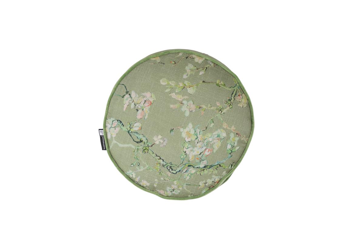 Beddinghouse x Van Gogh Museum Round Blossom Sierkussen - dia 40 cm - Groen