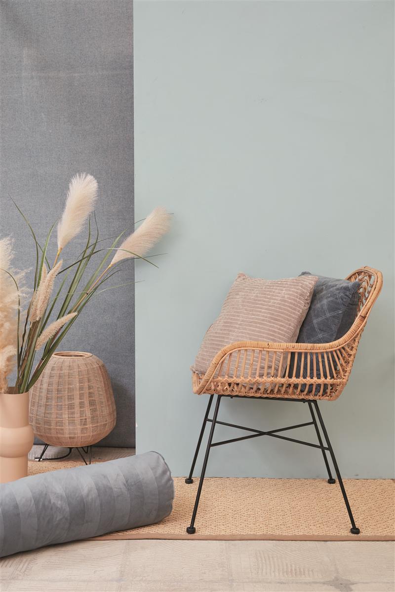 KAAT Amsterdam Softy Stripe Decoratiekussen - Blauw Grijs