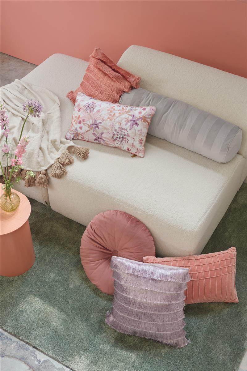 KAAT Amsterdam Softy Stripe Decoratiekussen - Licht grijs
