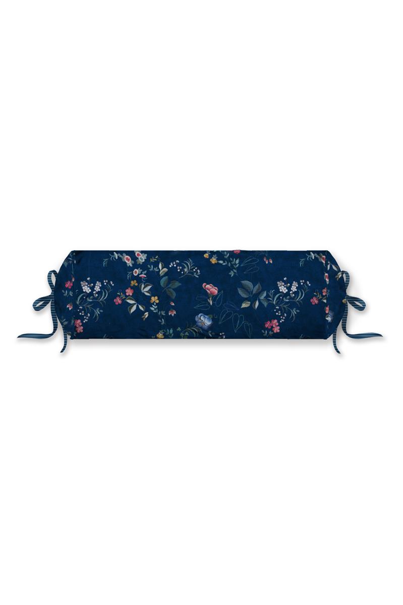Pip Studio Tokyo Bouquet Roll Sierkussen - 22x70 cm - Donker Blauw