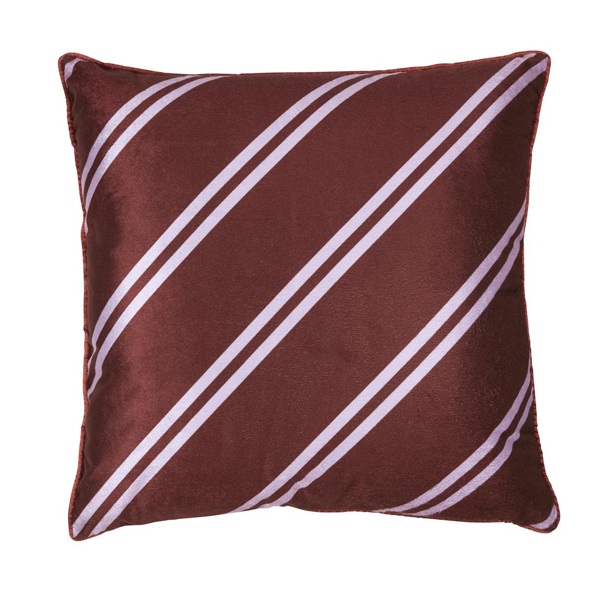 vtwonen Diagonal Decoratiekussen - Donker Rood
