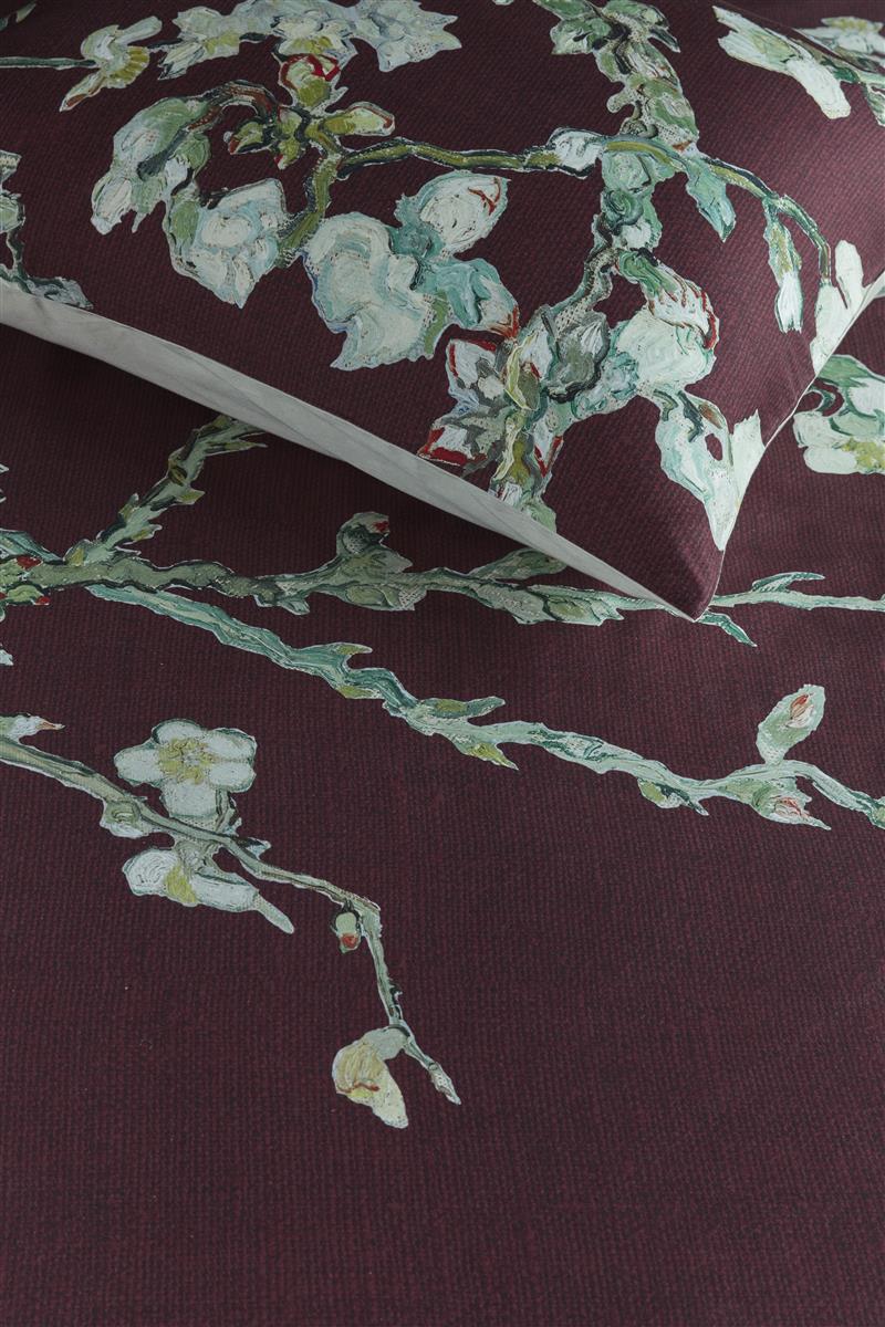 Beddinghouse x Van Gogh Museum Blossom dekbedovertrek - Donker Rood