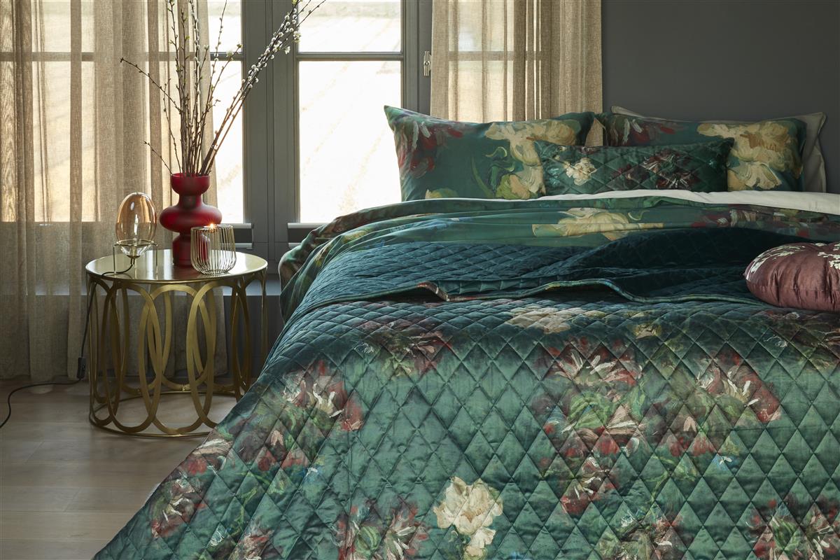 Beddinghouse x Van Gogh Museum Peonies Sprei - Groen