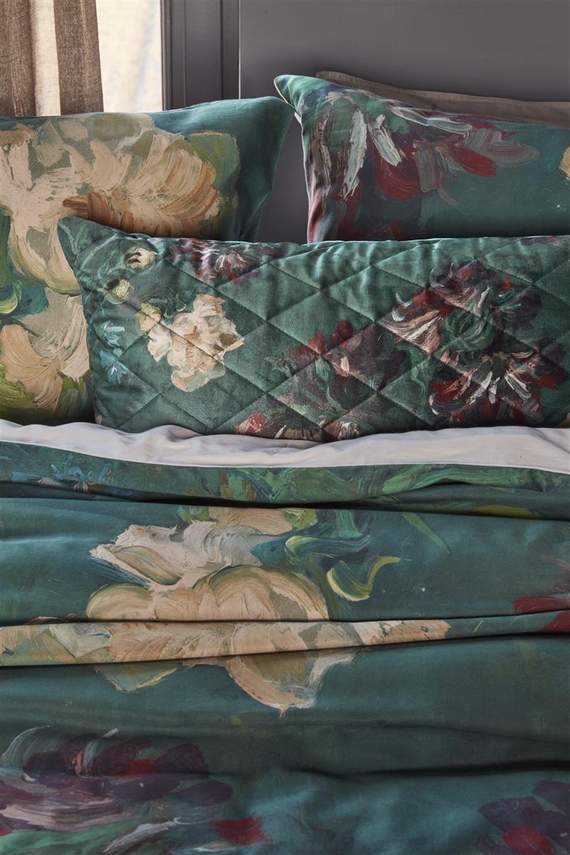 Beddinghouse x Van Gogh Museum Peonies Sierkussen - 40x60 cm - Groen