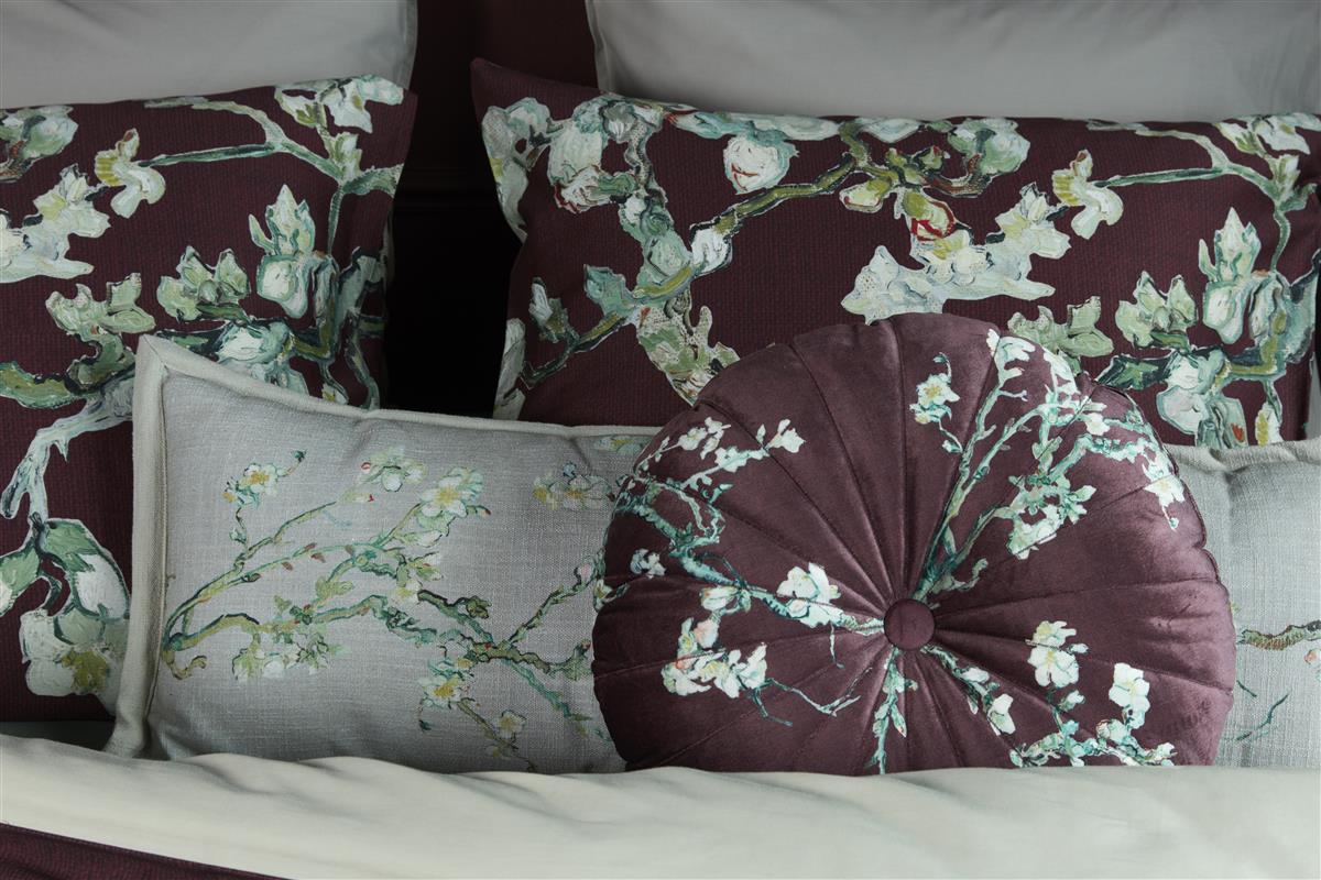 Beddinghouse x Van Gogh Museum Fleurir Boule Decoratiekussen - Donker Rood