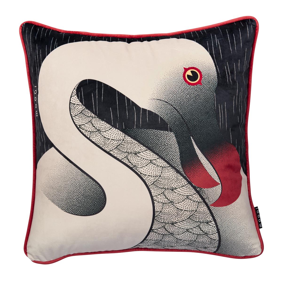 MOOOI MO Dodo Pavone Sierkussen - 50x50 / 20x20 Inch cm - Zwart