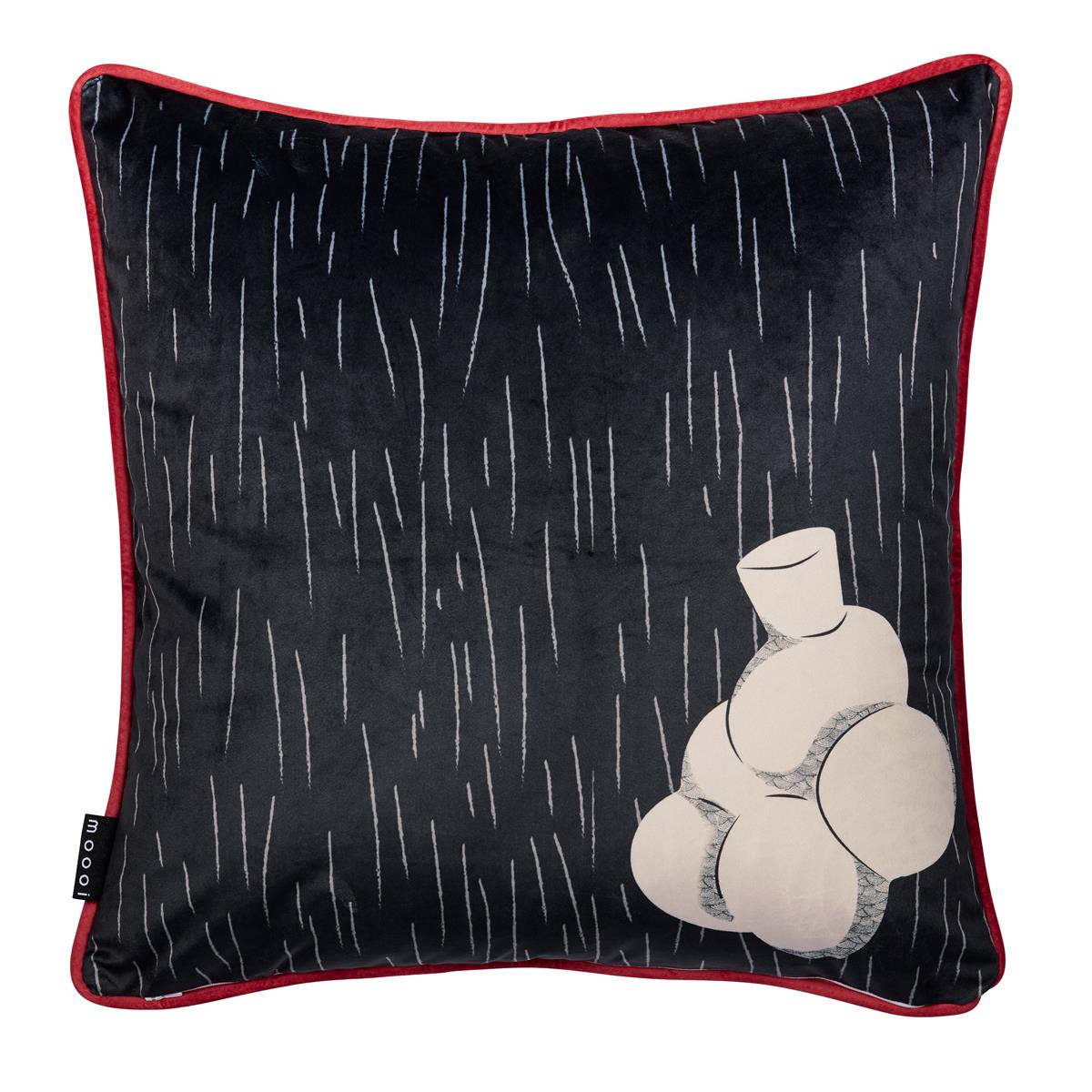 MOOOI MO Dodo Pavone Sierkussen - 50x50 / 20x20 Inch cm - Zwart