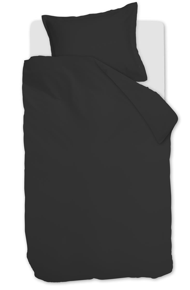 Ambiante Satin Uni duvet cover - Black