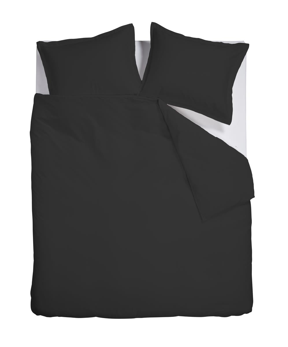 Ambiante Satin Uni duvet cover - Black