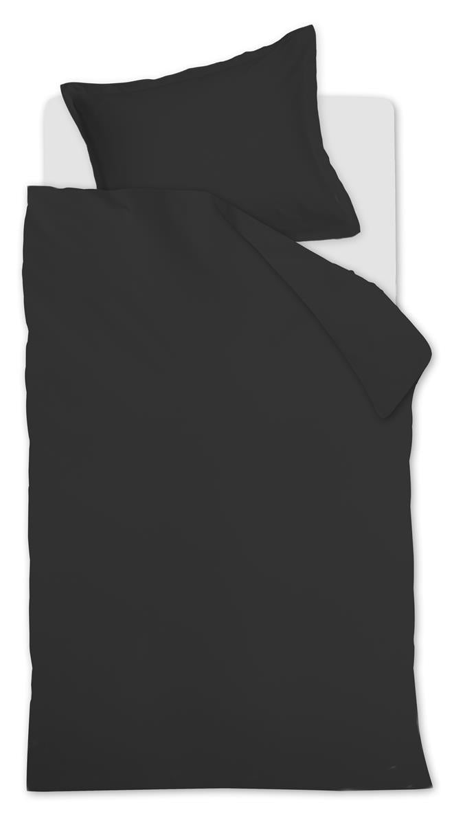 Ambiante Satin Uni duvet cover - Black