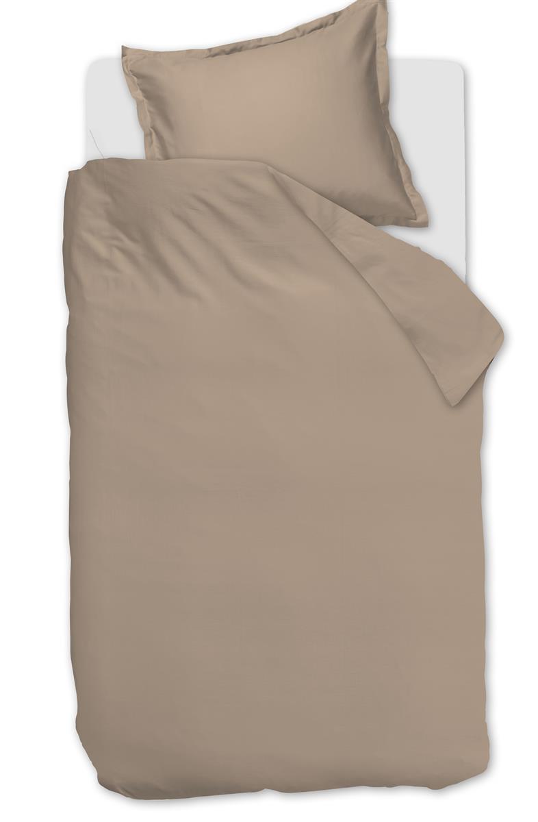 Ambiante Satin Uni dekbedovertrek - Taupe