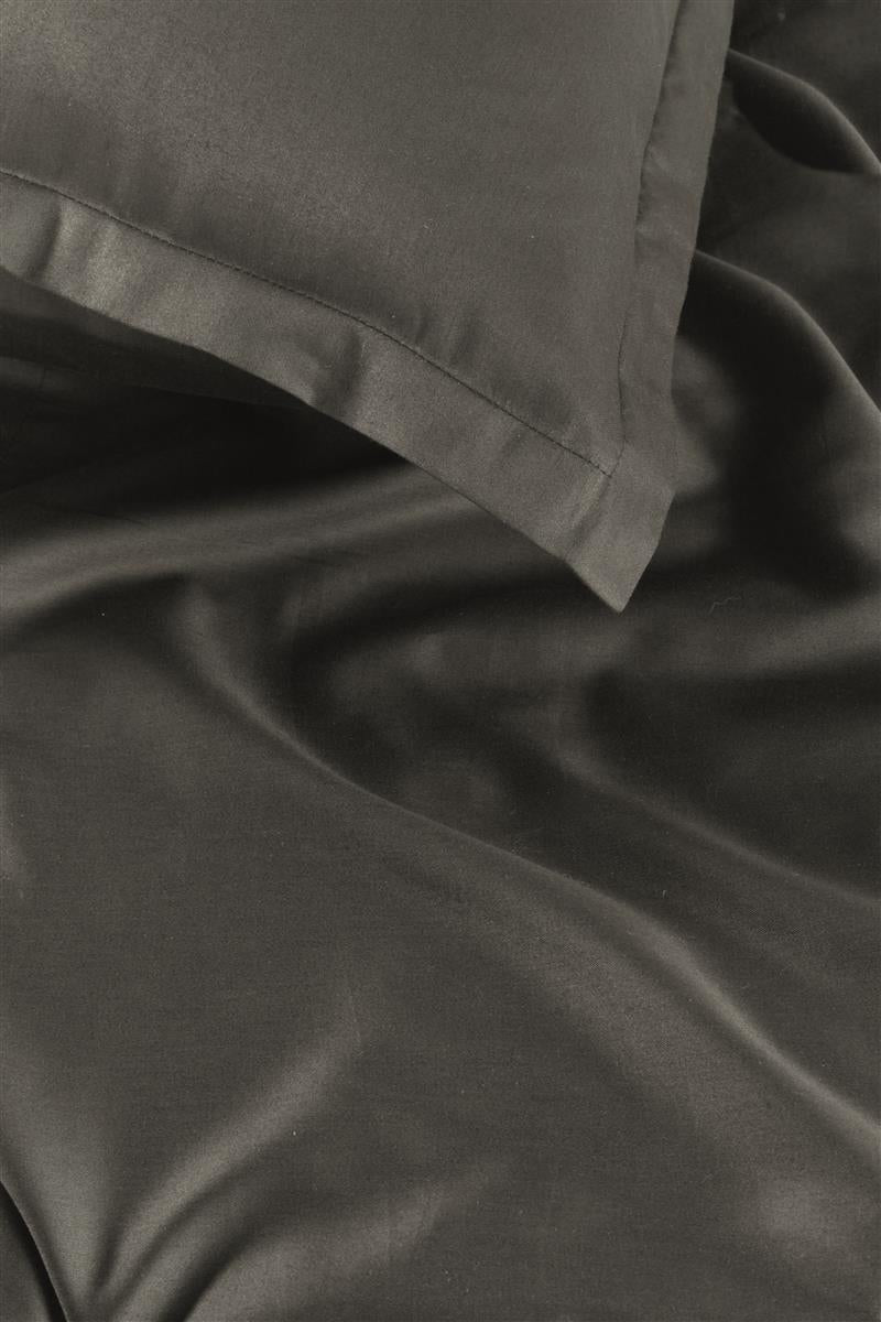 Ambiante Satin Uni duvet cover - Dark Grey
