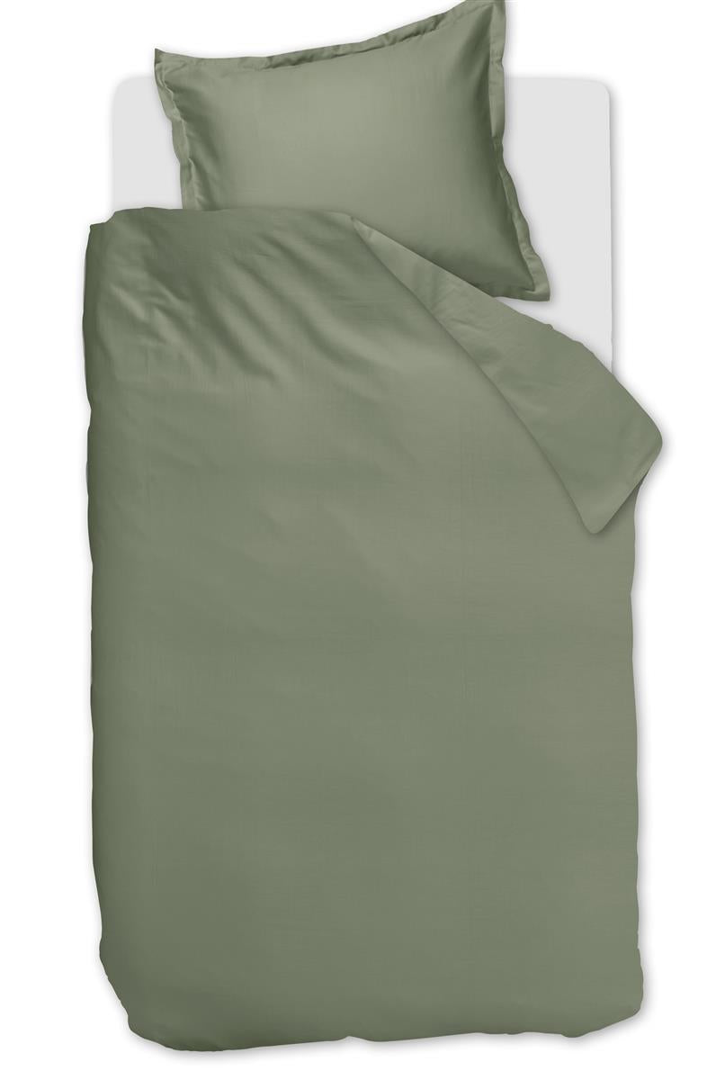 Ambiante Satin Uni duvet cover - Green