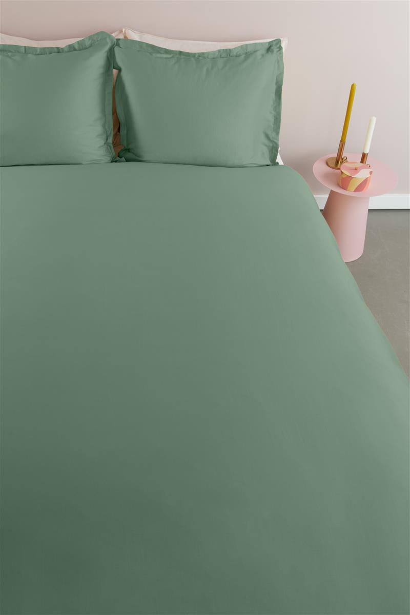 Ambiante Satin Uni duvet cover - Green