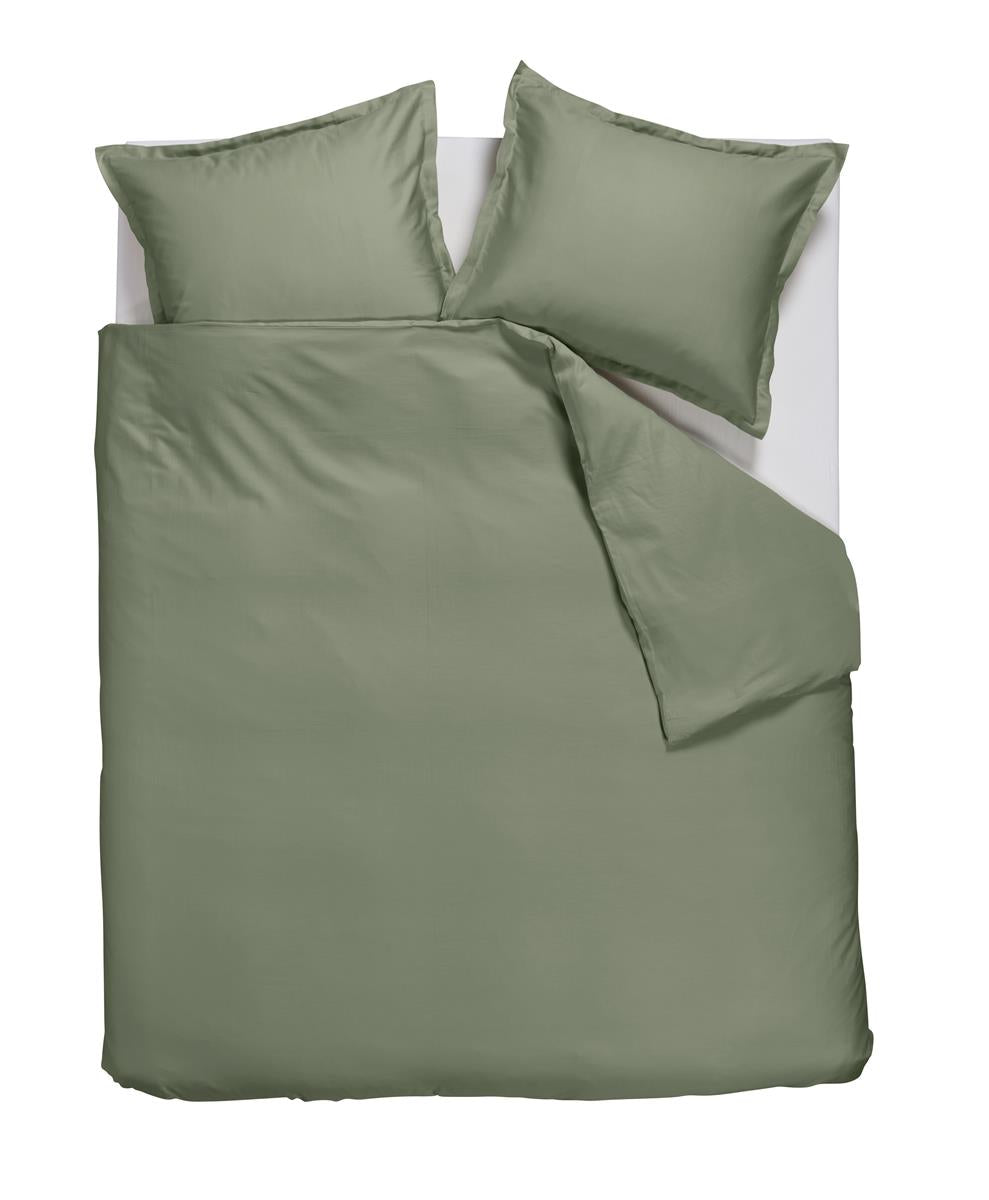 Ambiante Satin Uni duvet cover - Green