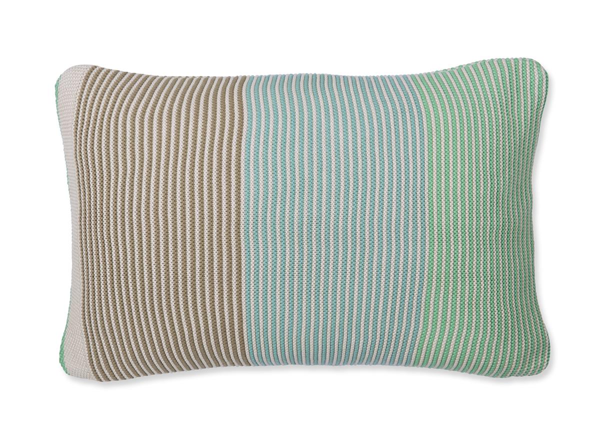 Pip Studio Blockstripe Sierkussen - 40x60 cm - Licht groen