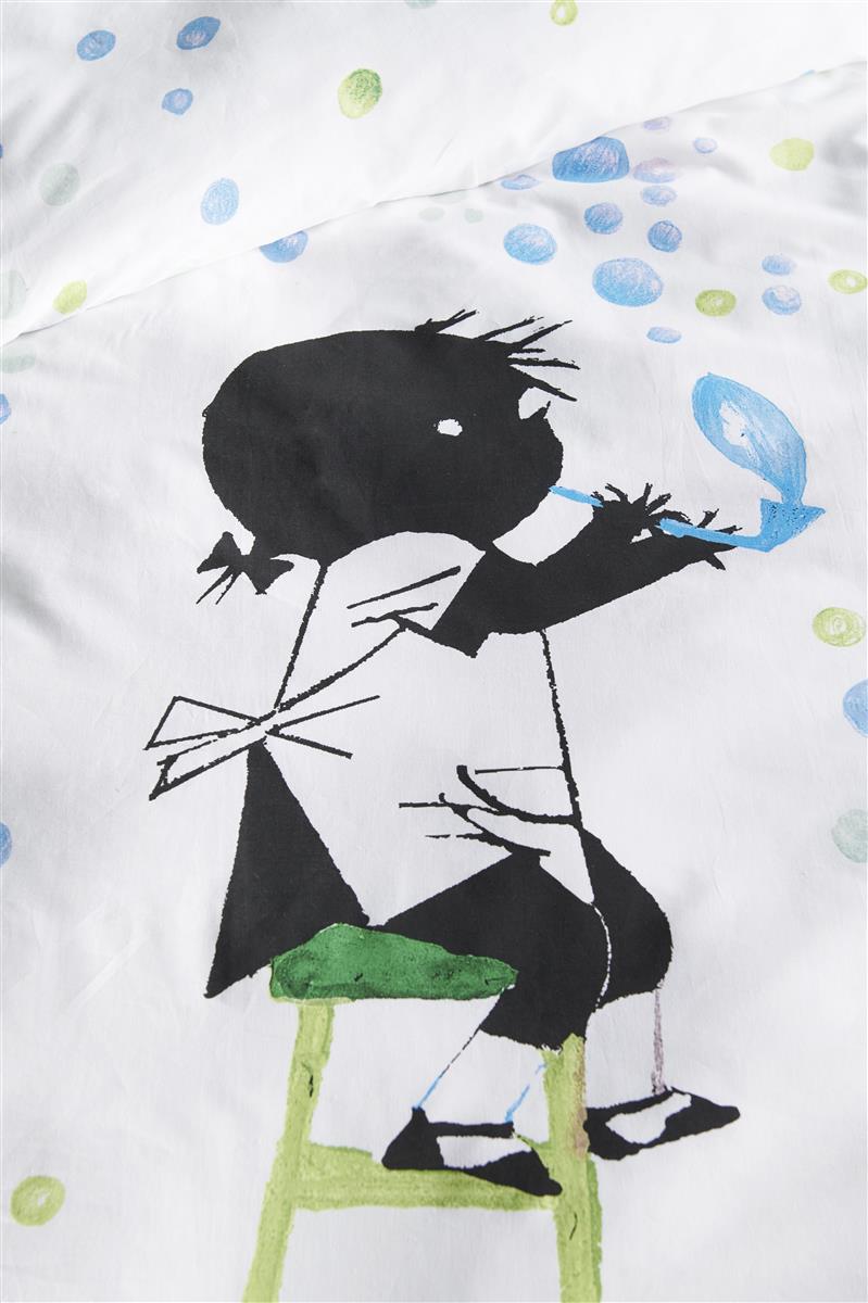 Beddinghouse x Fiep Amsterdam Bellenblazen dekbedovertrek - Blauw Groen