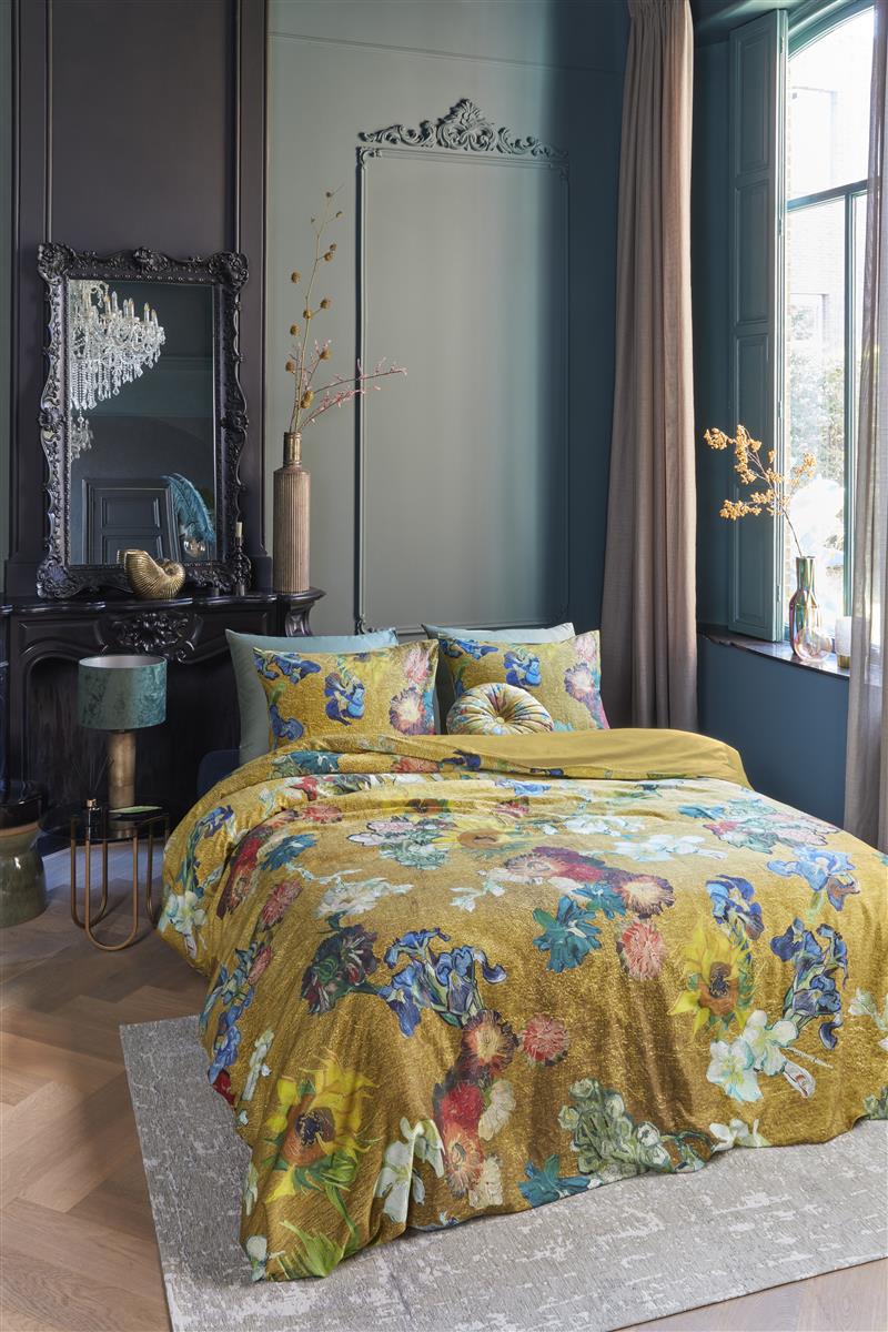 Beddinghouse x Van Gogh Museum Partout des Fleurs dekbedovertrek - Goud