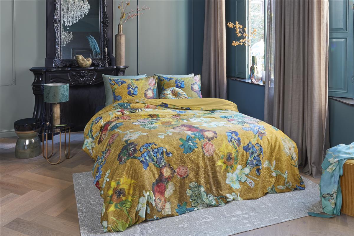 Beddinghouse x Van Gogh Museum Partout des Fleurs dekbedovertrek - Goud