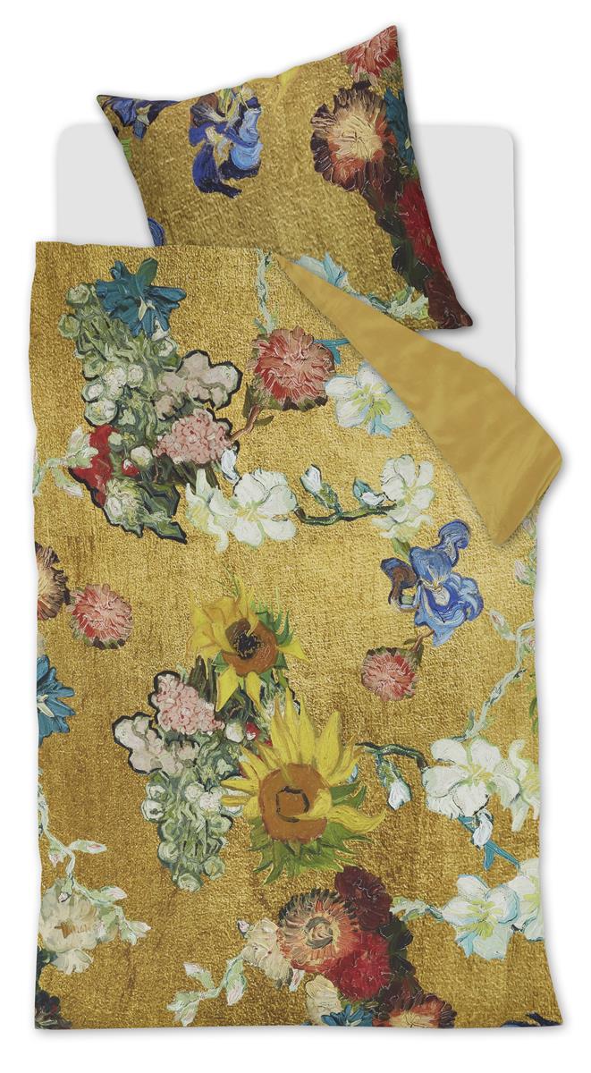 Beddinghouse x Van Gogh Museum Partout des Fleurs dekbedovertrek - Goud